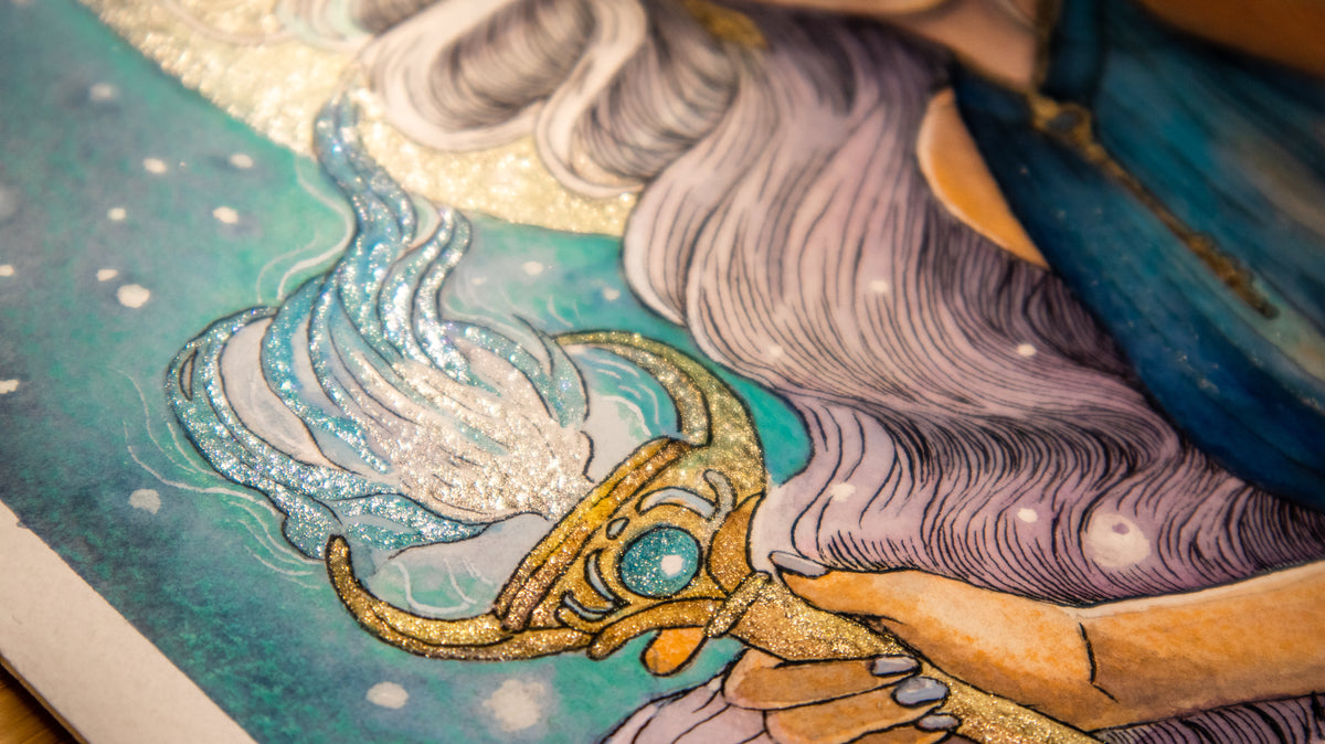 Hekate, watercolor painting, goddess art, transformation.