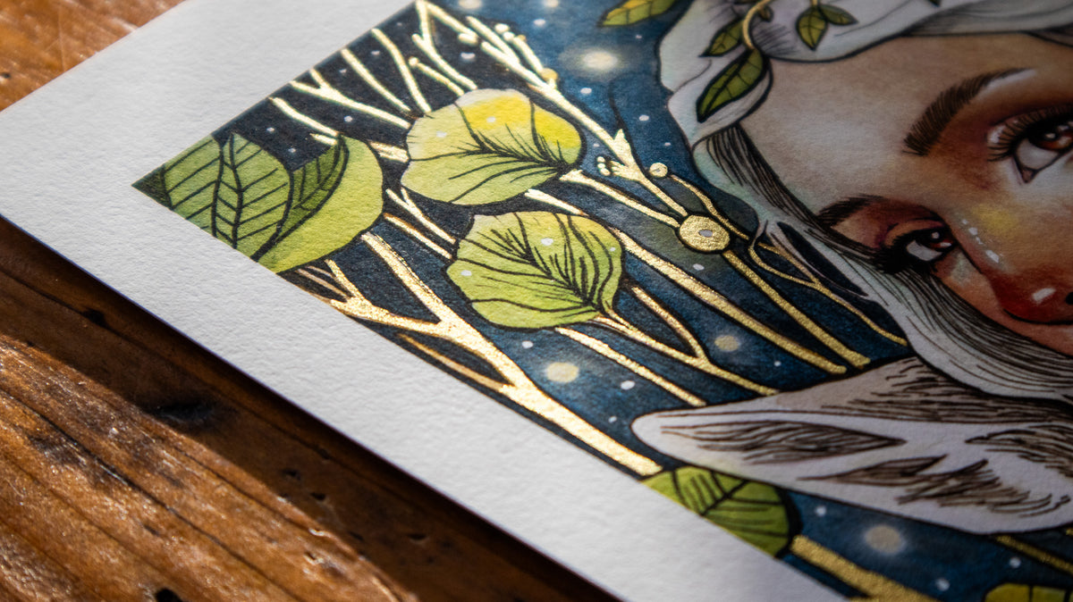 Golden Silence | Hand-Embellished Limited Edition Fine Art Print
