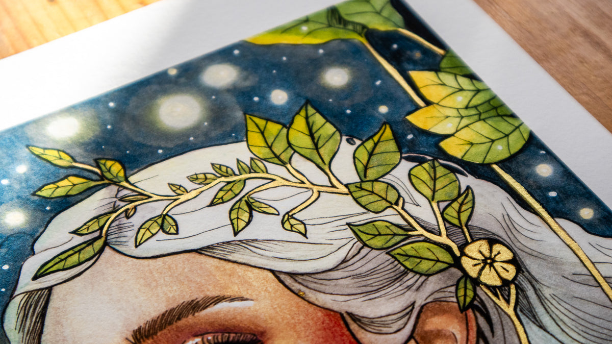 Golden Silence | Hand-Embellished Limited Edition Fine Art Print
