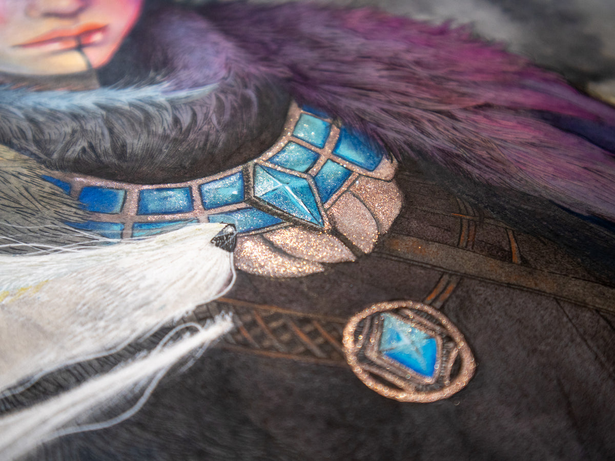 Original Artwork Calling the Wolves of Skyrim